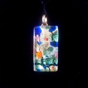Gorgeous dichroic glass pendant